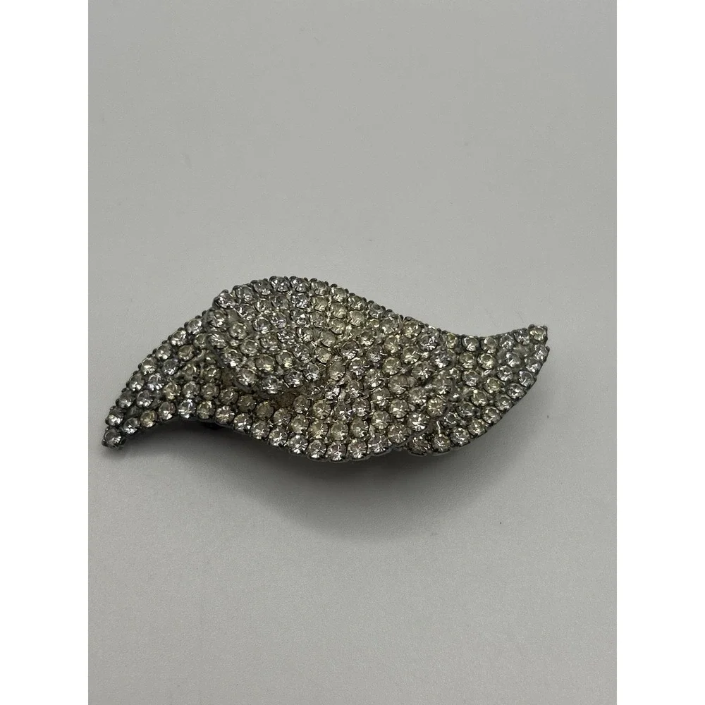 Rhinestone Hair Barrette Womens Silver‎ Crystal Clip Formal Party Wedding